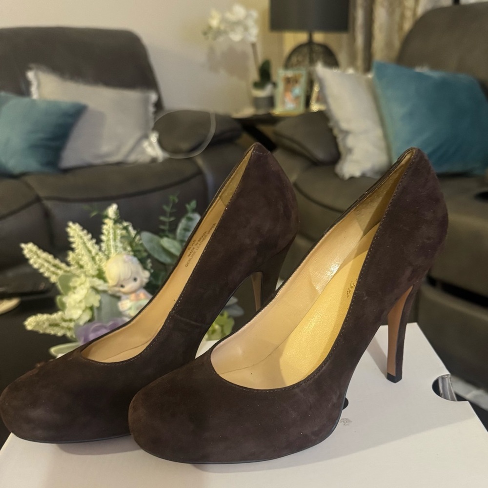 Talbots Dark Brown Suede Heels